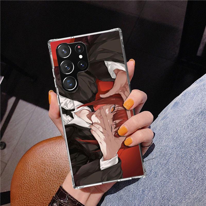 C-Chainsaw Mans Makima Phone Case For Samsung Galaxy S24 S25 Edge S26 Ultra S23 S22 S21 Plus S20 FE + Personalized Print Cover G