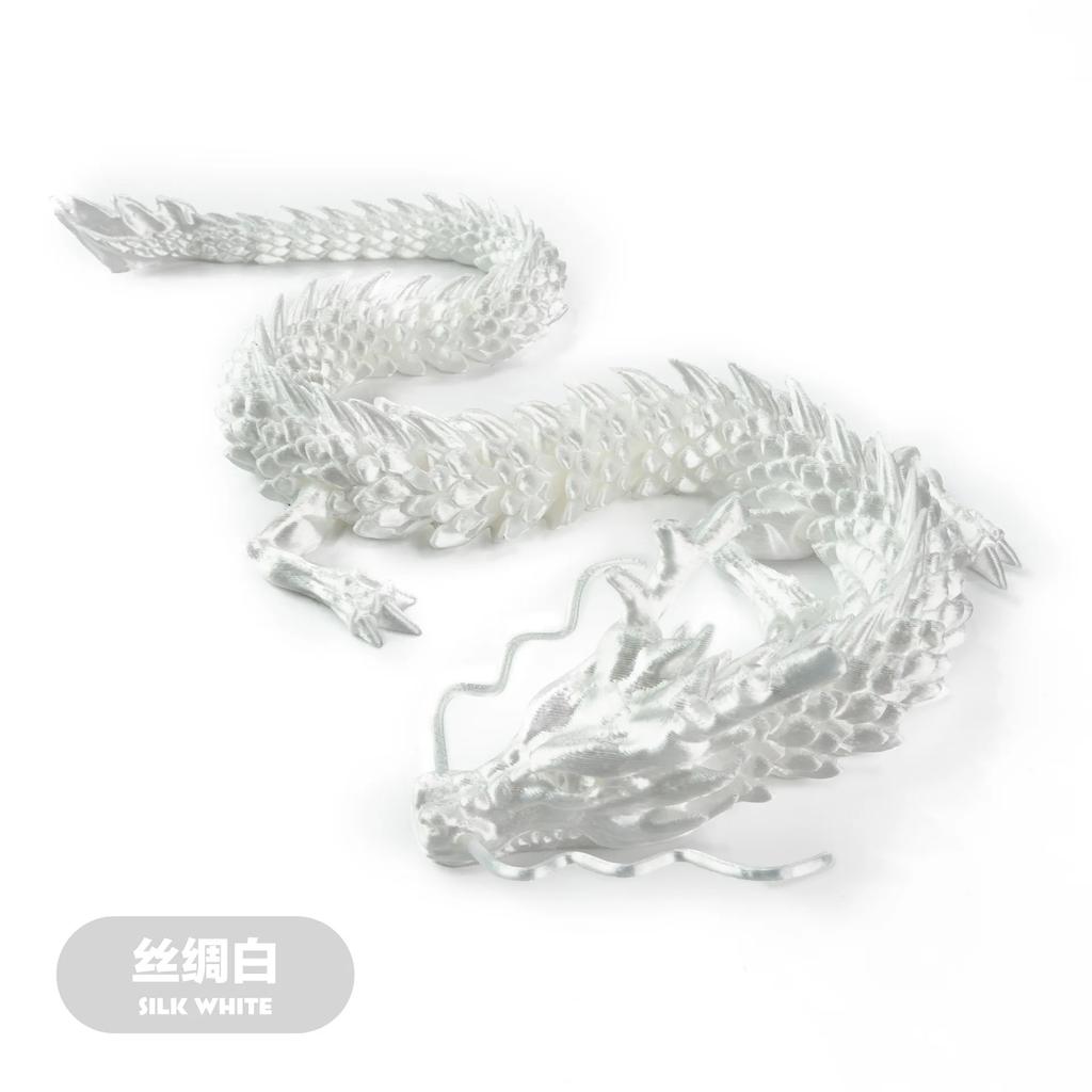 3D Printed Conjoined Dragon Ornaments, Movable Cartoon Creative Dragon Plants Toys Fish Tank Landscaping Decoration 30cm