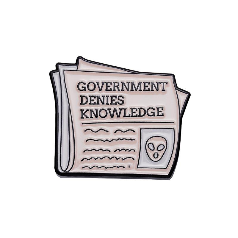 Unique Alloy Letter Newspaper Style Brooches For Fashionable Backpack Accessories