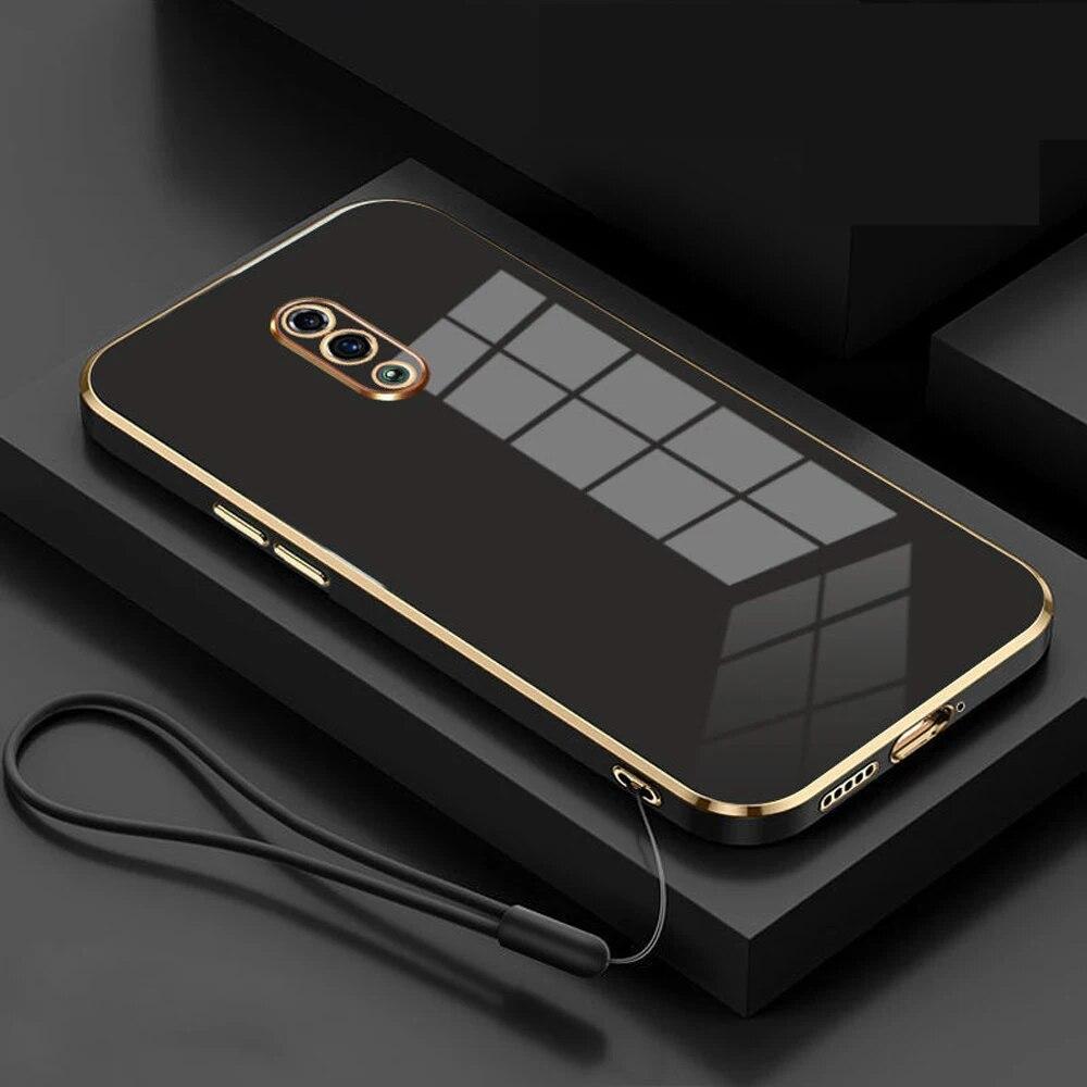 

Чехол для Oppo Reno, защита объектива камеры, чехол для телефона Oppo Reno CPH1917, жесткий матовый прозрачный противоударный чехол Reno 6,4 дюйма For Oppo Reno&Case & Strap серый/чёрный