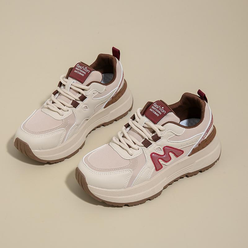 Fashion CRLAYDK Chunky Sneakers for Women Non Slip Tennis Platform Walking Running Casual Leather Shoes Comfortable Sport Trainers