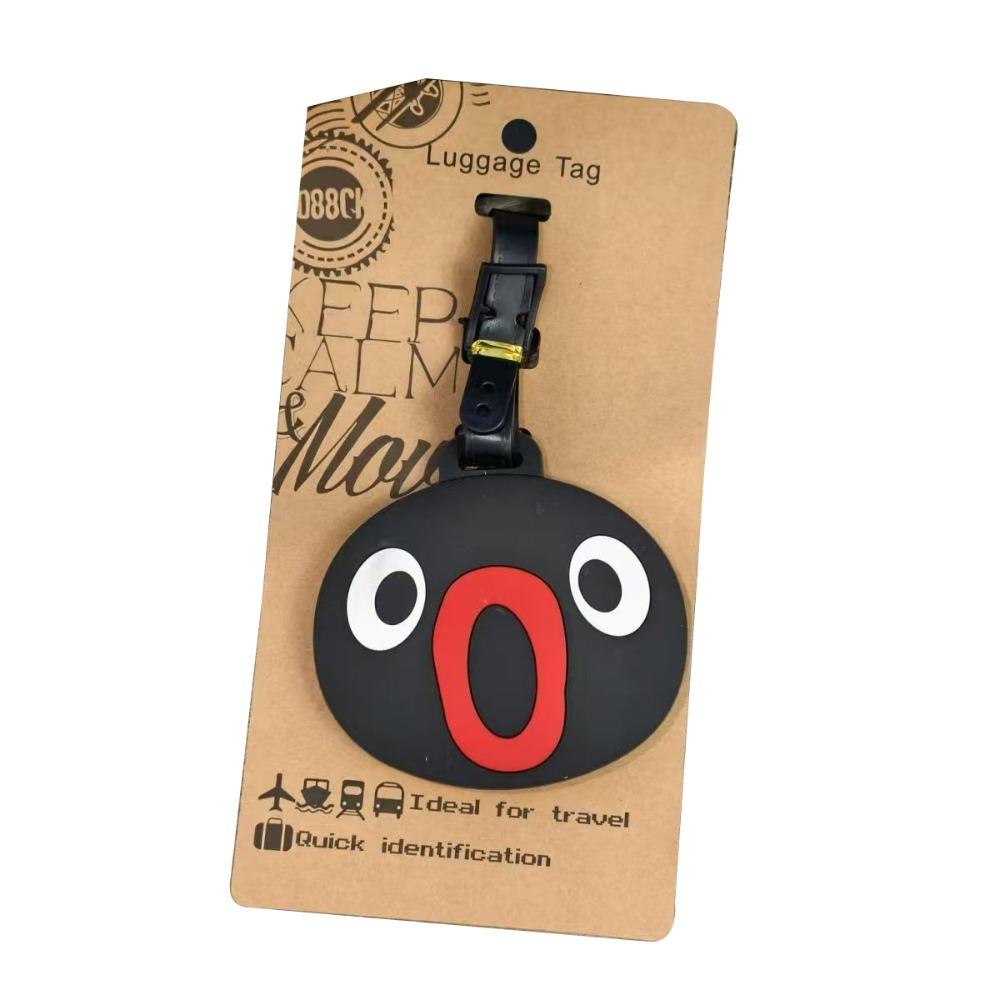 Cute Silicone Travel Luggage Tag Penguin Hippo Portable Suitcase ID Address Holder Cartoon Animal Reusable Baggage Tag