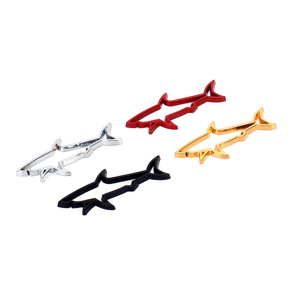 Metal Hollow Shark Sticker Car Leaf Board Shark Gills Modified Decoration Car Sticker Side Label Decoration Personalized Car Sticker