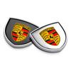 1 stk 3D Metall Auto Dørskjold Emblem Bil Karosserimerke Klistremerke For Porsche Boxster Cayenne Panamera Macan Cayman 911 918 996 917 991