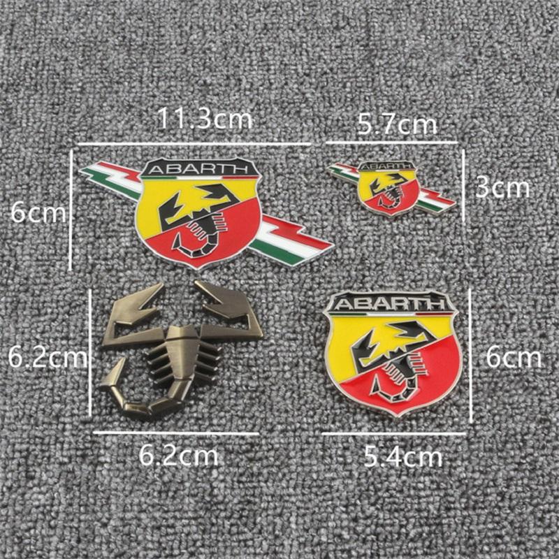 HOT Car 3D Metal Sticker Emblem Badge Decals Accessories Fiat Abarth 500 Tipo FR Punto Ducato Stilo Palio Bravo Pondo Viaggio