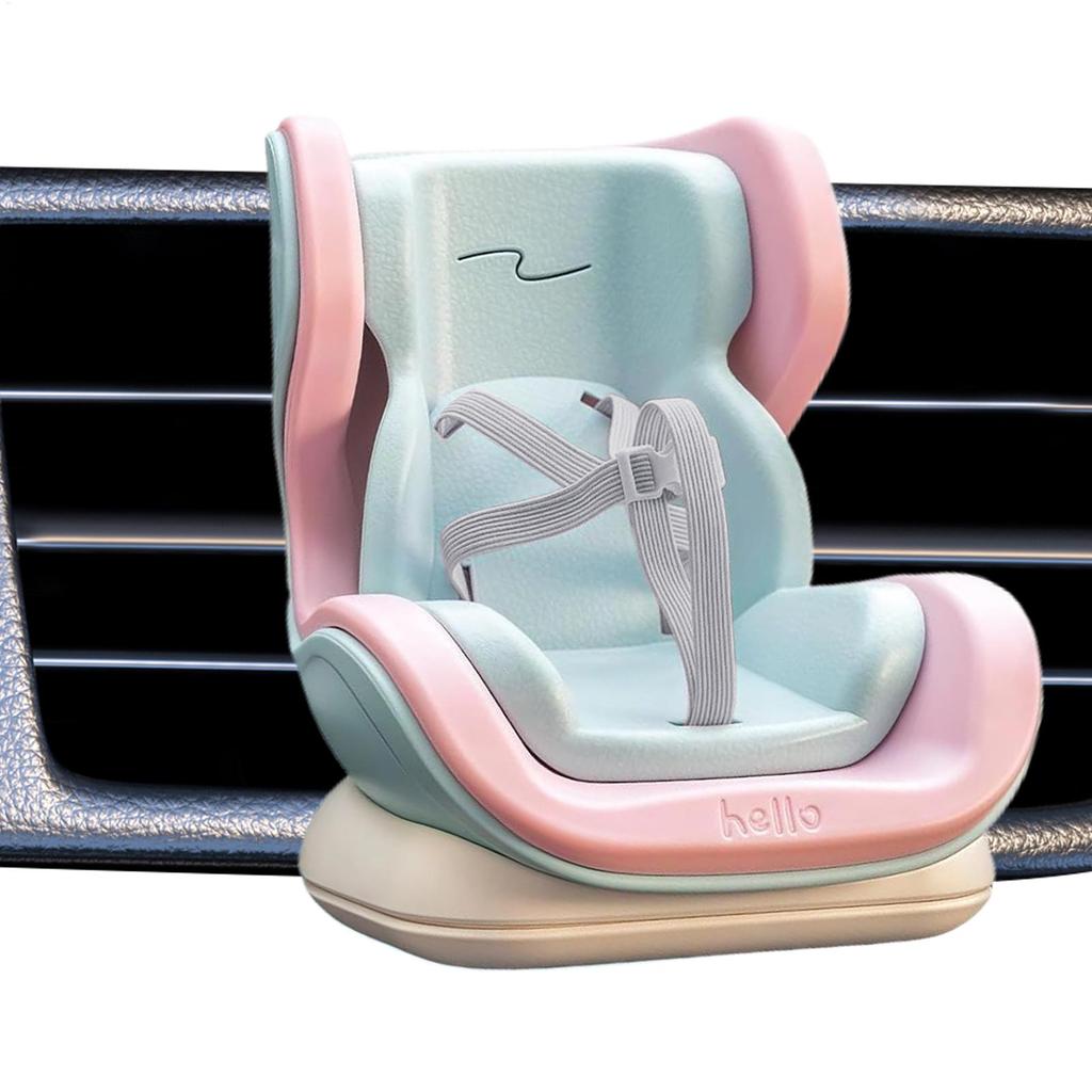 Mini Puppenautositz Plüschpuppe Sicherheitssitz Stofftier Lüftungsschlitz Autositz Cartoon Stuhl Modell Auto Innendekoration Zubehör