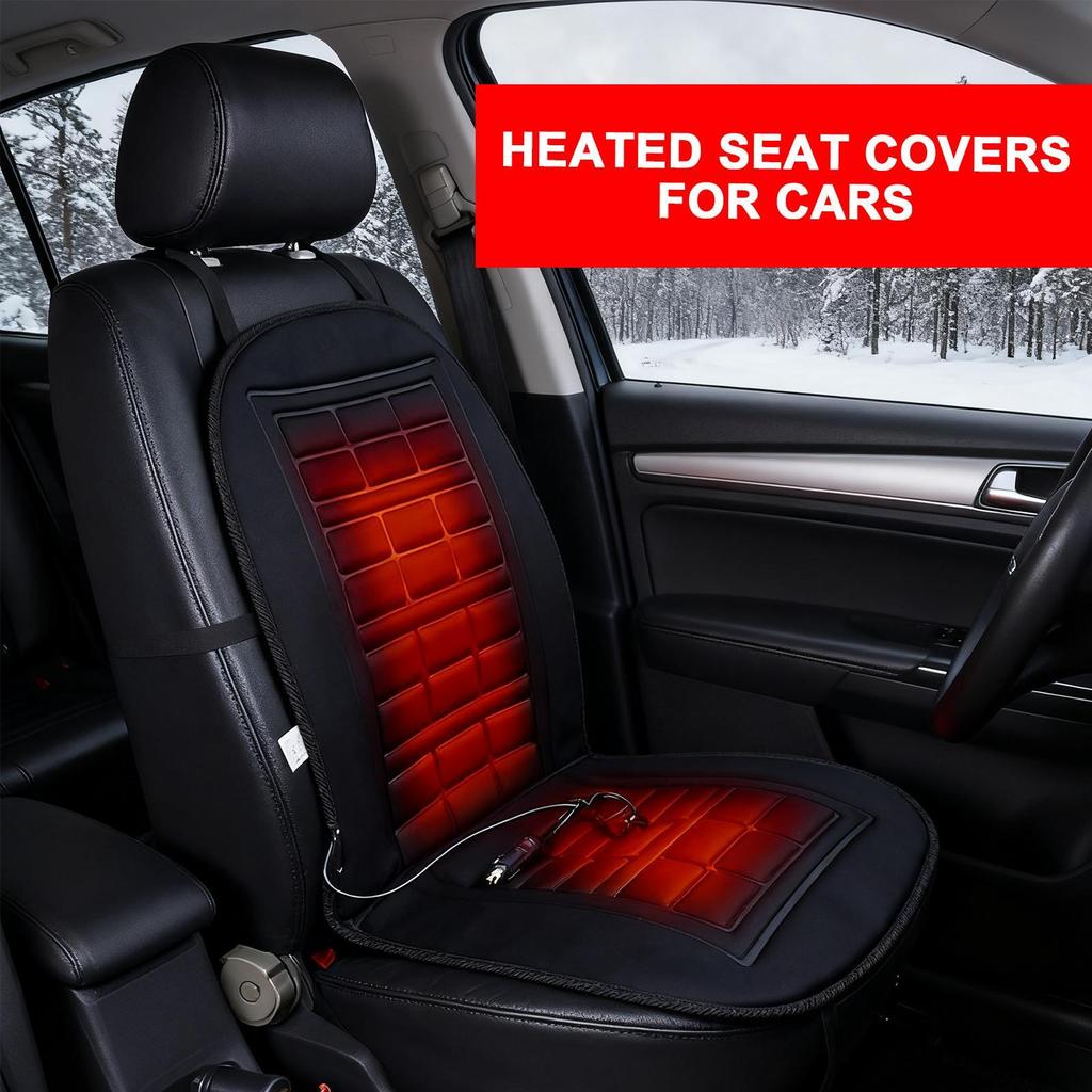 Heated Car Seat Cushion Winter Warmer Automotive Supplies 12V Seat Warmer For Car With 2 Levels For RV Truck Sedan Pickup