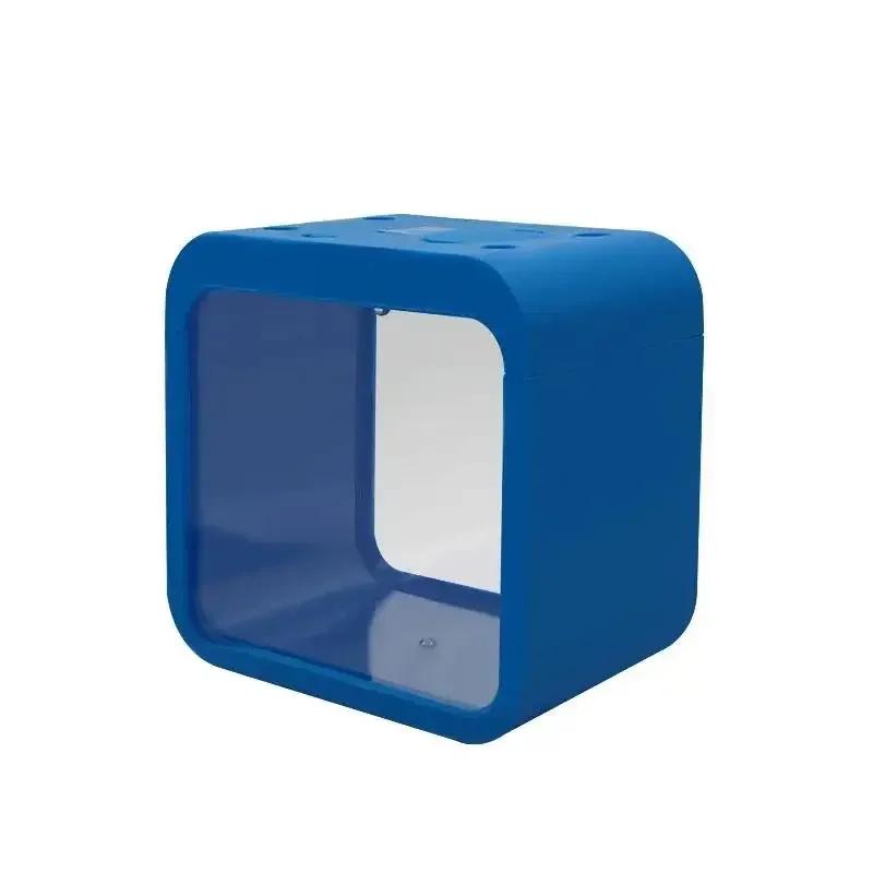 Kreatywne akwarium Przezroczyste małe akwarium LED Światło Betta Hodowla Box Złota rybka Mini akwarium Klocki budowlane Izolacja Box