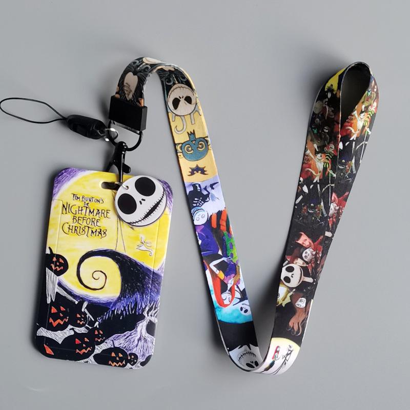 New The Nightmare Before Christmas Lanyard For Key ID Credit Card Cover Pass Mobile Neck Straps Badge Holder Accessories