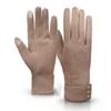 Five Finger Full Finger Mittens Korean Style Cycling Driving Gloves Simple Velvet Gloves  Girls
