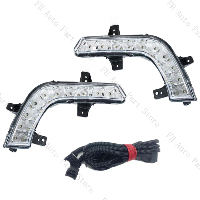 Foglamp Foglight For Geely GC6/MK 2016 2017 2018 2019 LED Front Bumper Fog Light DRL Daytime Running Drive Lamp
