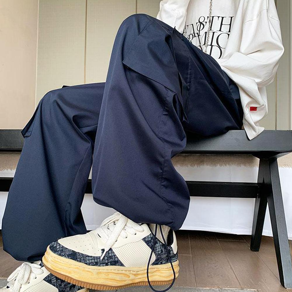 Pánské 6XL 7XL 8XL Oversized Quick Dry Green Navy Track Kalhoty Cargo Kalhoty Kalhoty Harem Wide Leg Kalhoty Tepláky pro muže Korejské letní oblečení