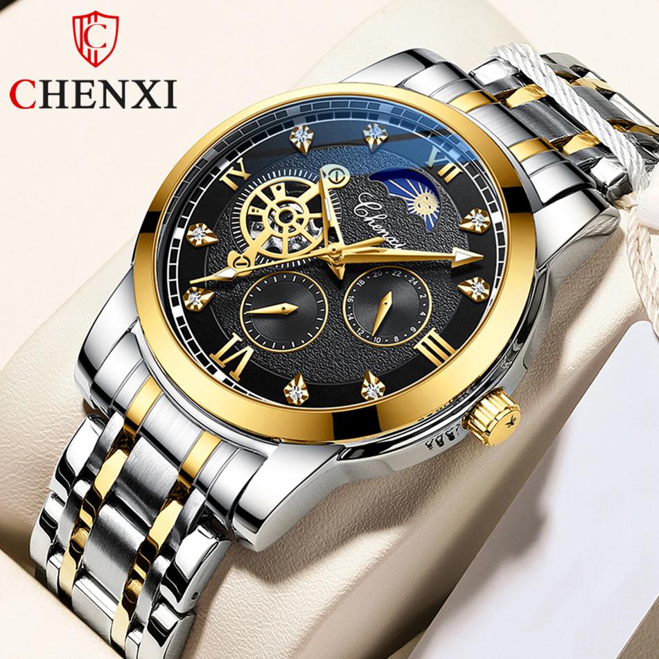 

Новые ТОП-бренд роскошные мужские часы с коробчатым стальным ремнем автоматические мужские механические часы