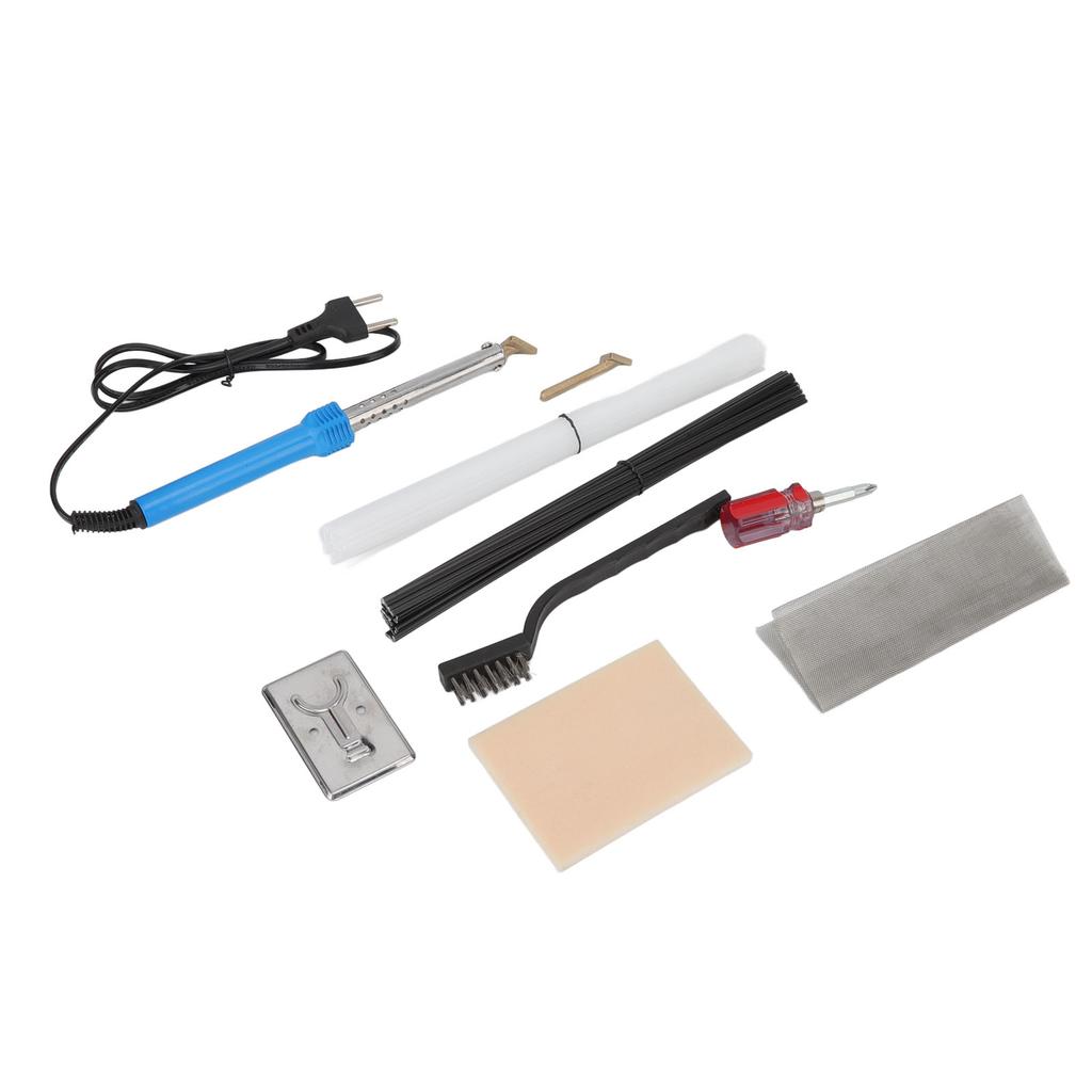 Plastic Welding Repair Kit White Black Plastic Rods Stainless Steel Reinforcing Wire Mesh Sandpaper