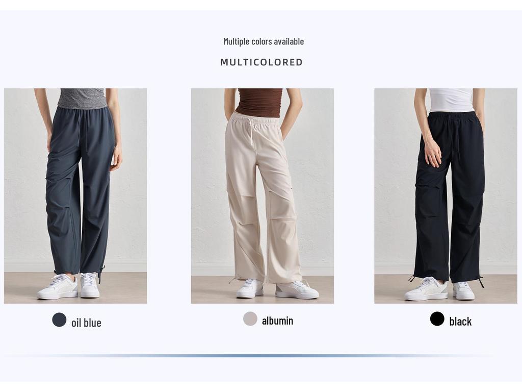 SZ Spring/Summer High-Waist Slimming Joggers – Loose, Straight-Leg, Sun-Protective Outdoor Fitness Pants