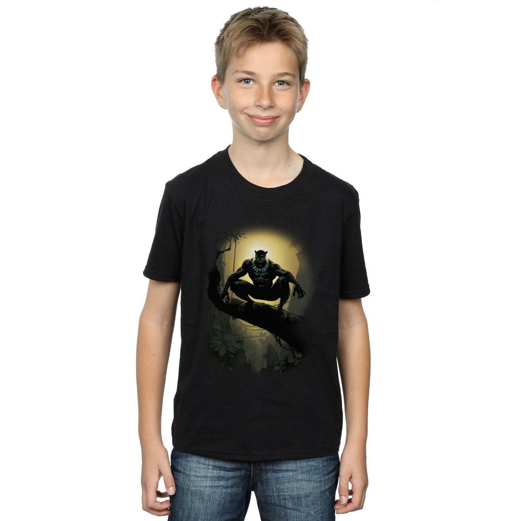 Marvel Boys Black Panther Crouching T-Shirt