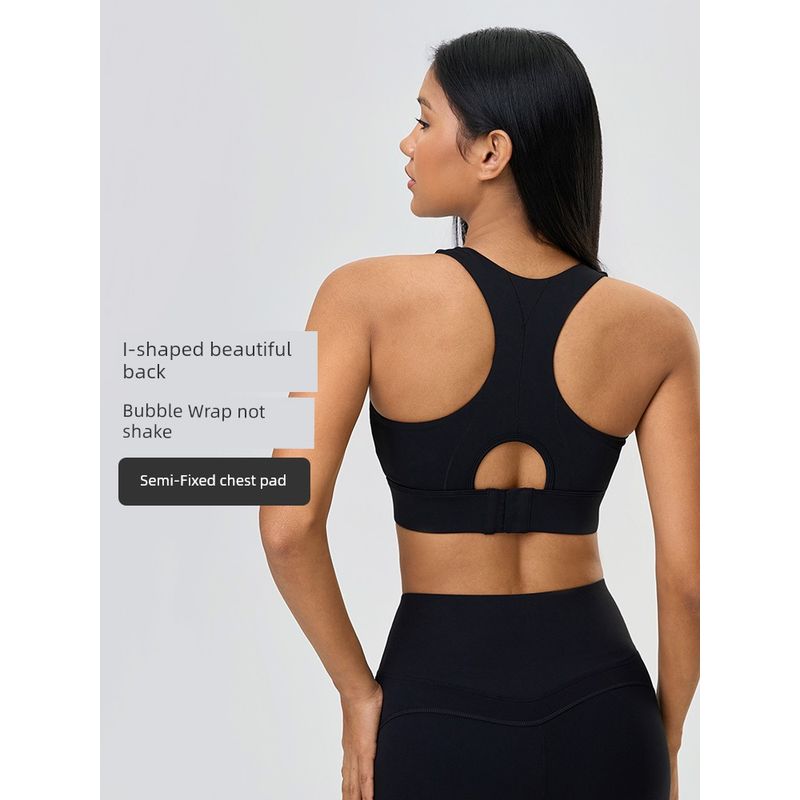 Original Sports Vest Bra One-Piece Outer Wear Yoga Vest Women Fixed Cup Shockproof Running Fitness Underwear Women