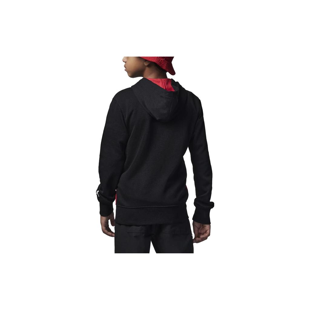 Jordan Kids Alphabet Print Zip-Up Hooded Jacket Kids Tops Red FB1649-010