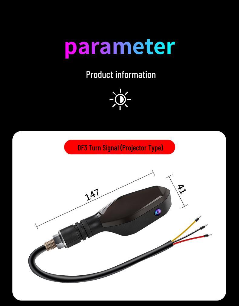 LED Motorcycle Turn Signal & Taillight: Bright, Strong Light for Electric and Battery Vehicles