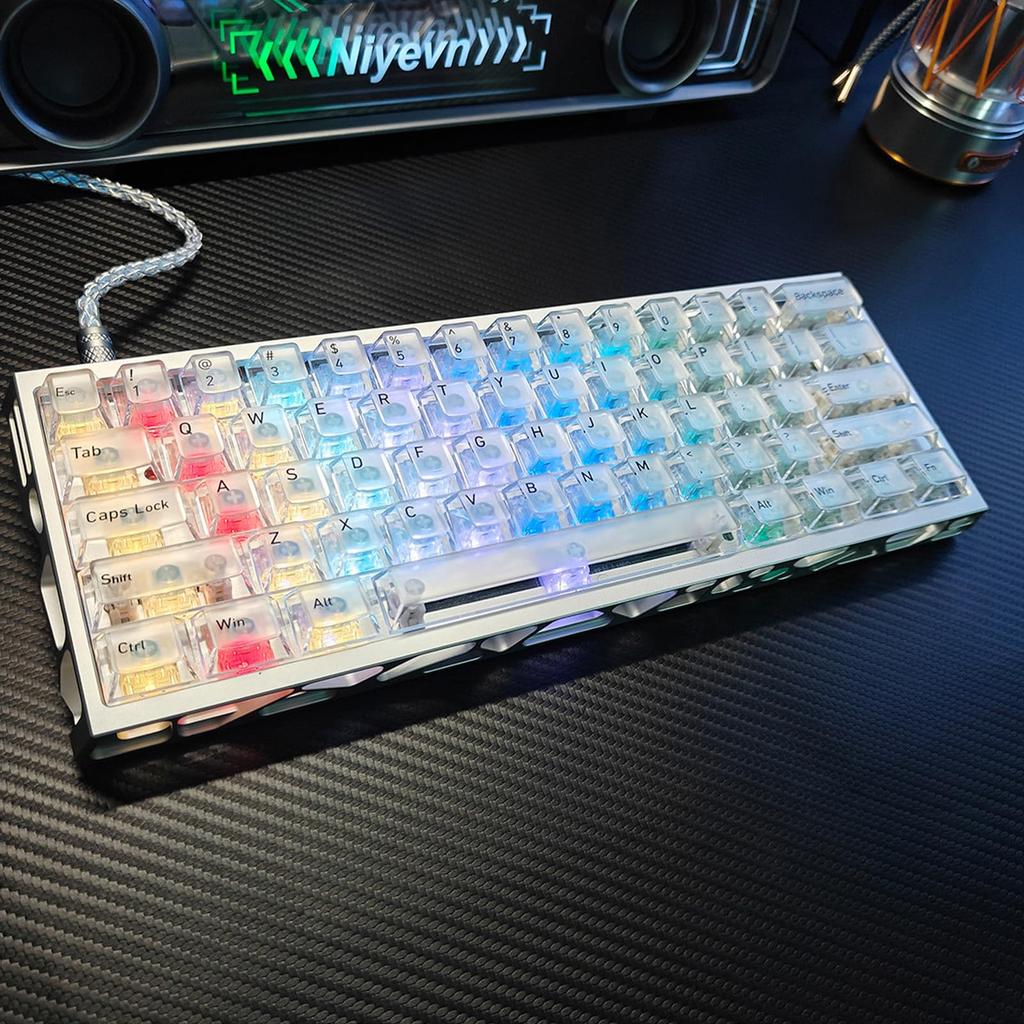 XEANIXIE H60C Gaming Mechanical Keyboard with CNC Aluminum Alloy Open Hole Magnetic Rapid Trigger Actuation 800Hz Report RGB Wired Japanese