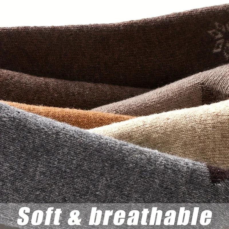 5 Paar Neue Winter Verdicken Wolle Damen Socken Warme Schneesocken gegen Kälte Mittleres Rohr Outdoor Socken Weihnachtsgeschenk Größe 35-42