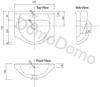 Bathroom Cabinet On Legs with a Washbasin 40x80cm, White Gloss, Laminated Mea