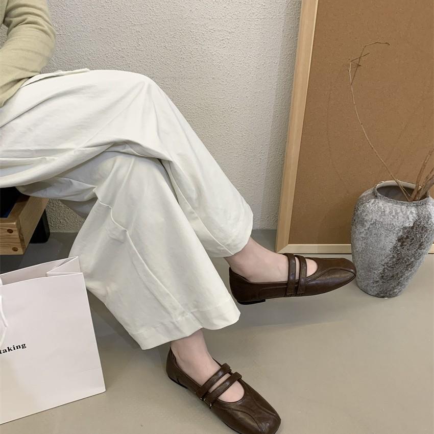 Spot! Velcro Mary Jane Shoes Women's 2025 New Sports Ballet Shoes Fashion Versatile Single Shoes