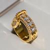 Sale Vintage Luxury Filled White Zircon Colorful Rings For Women Fashion Jewelry White Zircon Wedding Engagement Ring