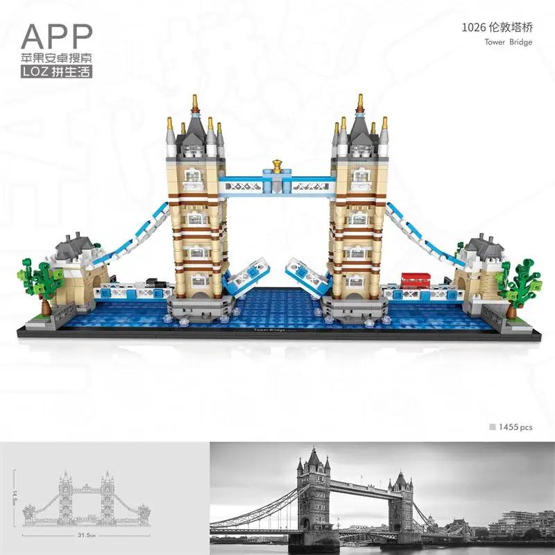 Loz Blocks World Famous Landmark Architecture Diy London Bridge Burj Al Arab Triumphal Arch Collection Gift Christmas Present