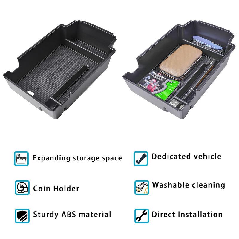 Center Console Organizer for Chevy Blazer 2024 Accessories, ABS Armrest Storage Box ert Tray