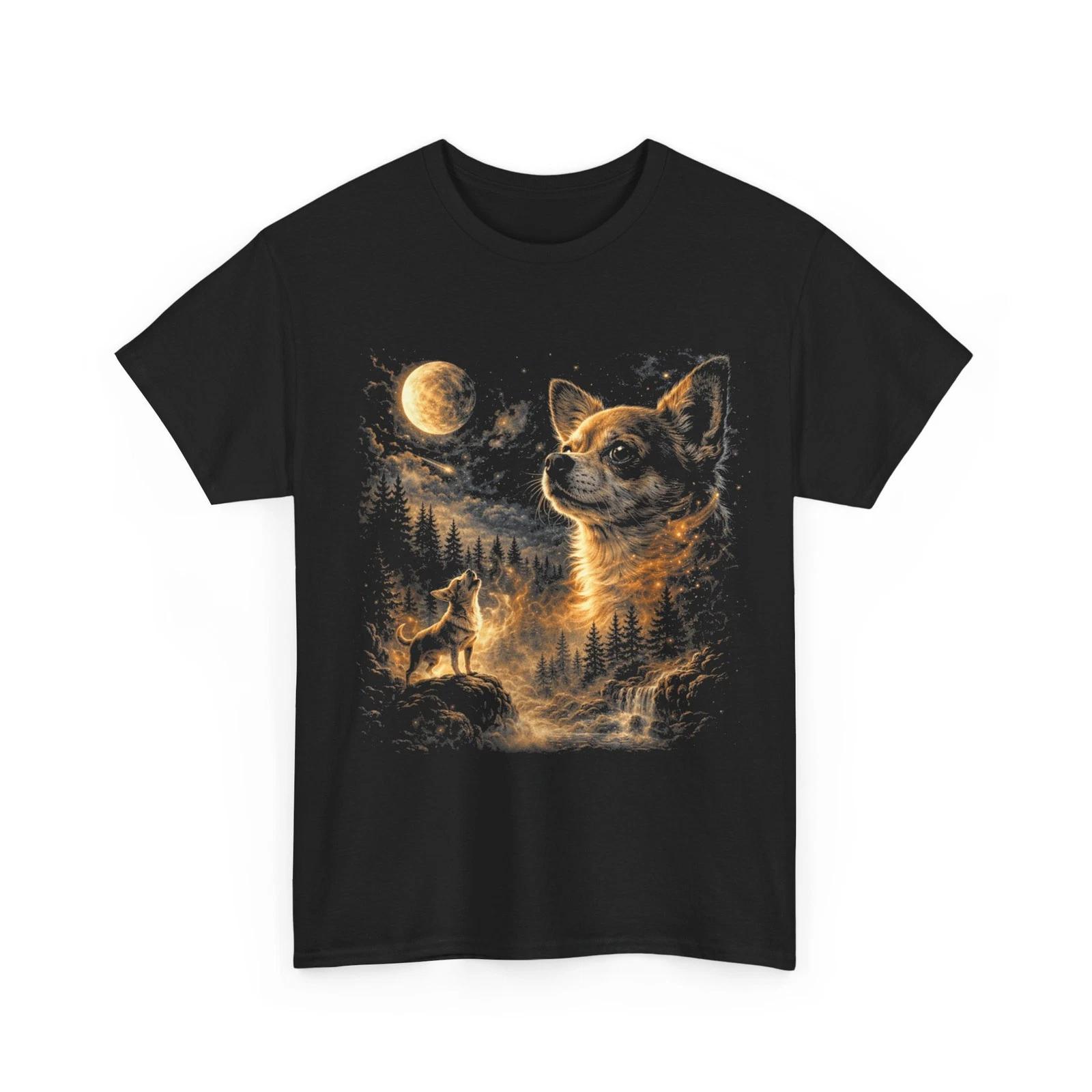 Chihuahua Howling to The Moon Vintage 90s Retro Animal T-Shirt M
