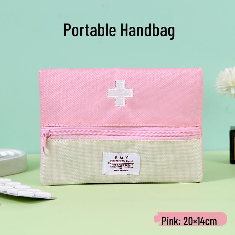 Portable Foldable Travel Medicine Bag - Large Capacity Emergency & Household Storage