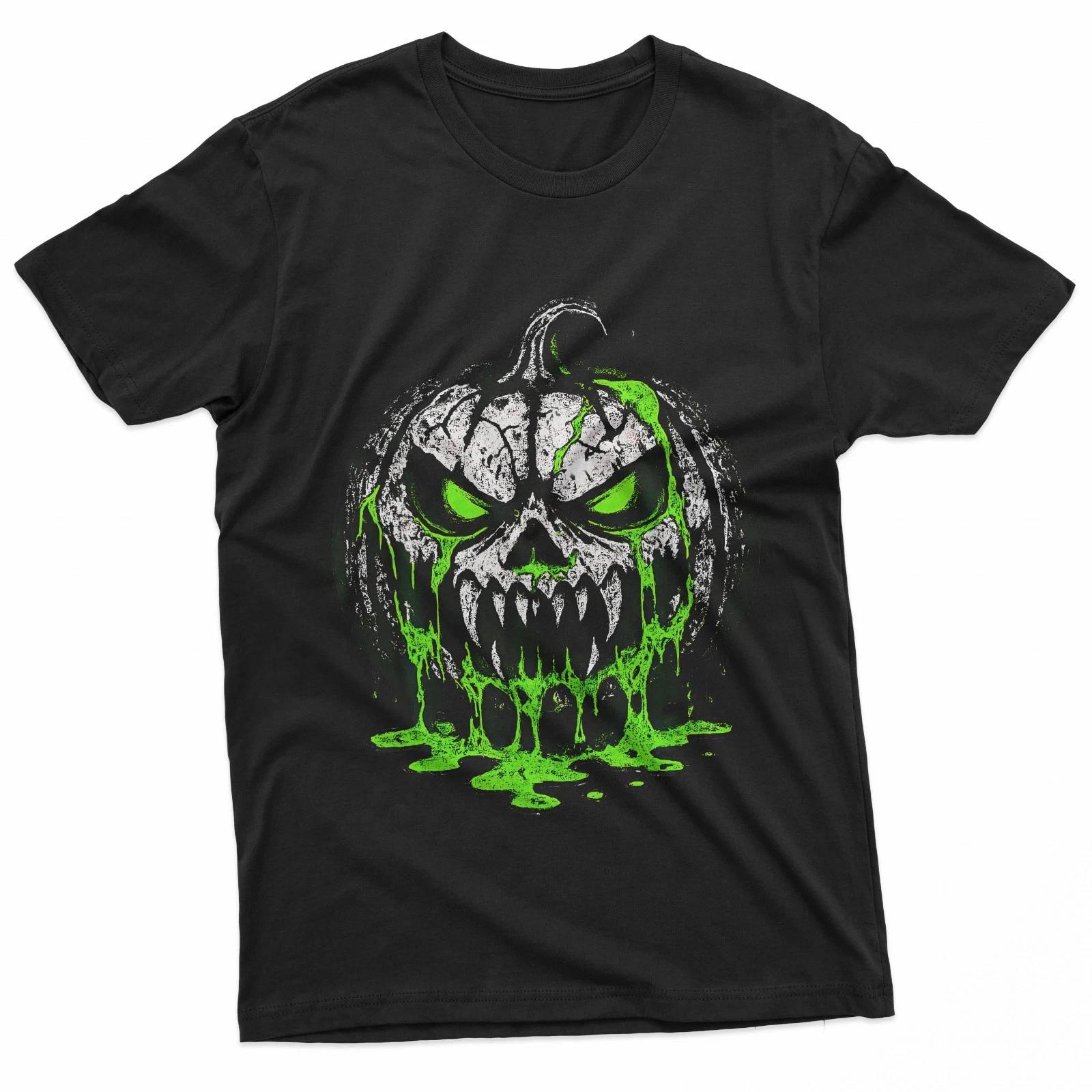 

Toxic Evil Pumpkin Halloween Jack O Lantern Horror 100% Cotton T-shirt Mens Tees Top S
