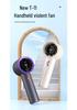 Southeast Asia T11 USB Mini Bladeless Handheld Fan with Digital Display
