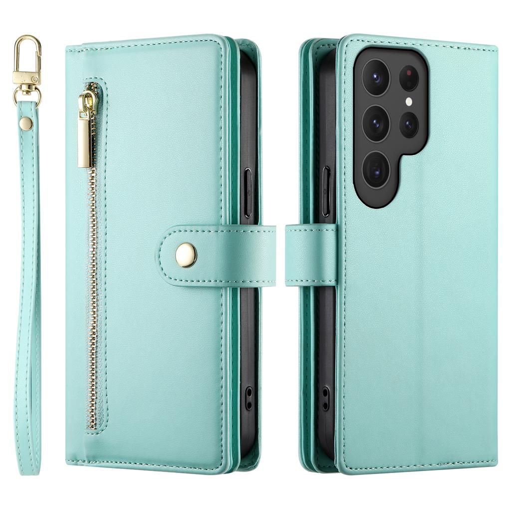 Crossbody Cards Solt Wallet Zipper Bag Leather Case For Samsung Galaxy S24 Ultra S23 Plus S22 A55 A35 A25 A15 A54 A24 Flip Cover