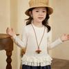 LUSON Okids Girls' Ruffle Long Sleeve Base Layer T-Shirt