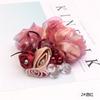 Korean Elegant Flower Scrunchies Women Girls Elastic Hair Rubber Bands Accessories Tie Hair Ring Rope Ponytail Holder Headdress