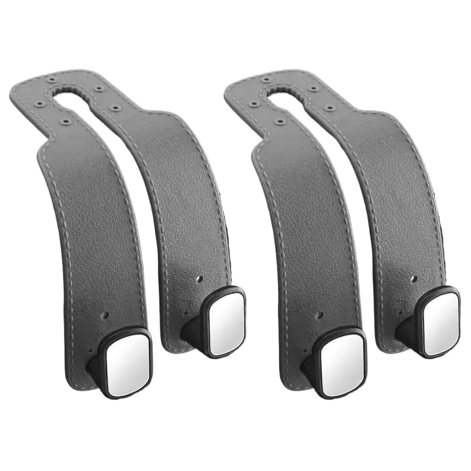 

2pcs/set Rubber Leather Car Seat Back Hooks Durable And Flexible For Under-Seat Consoles