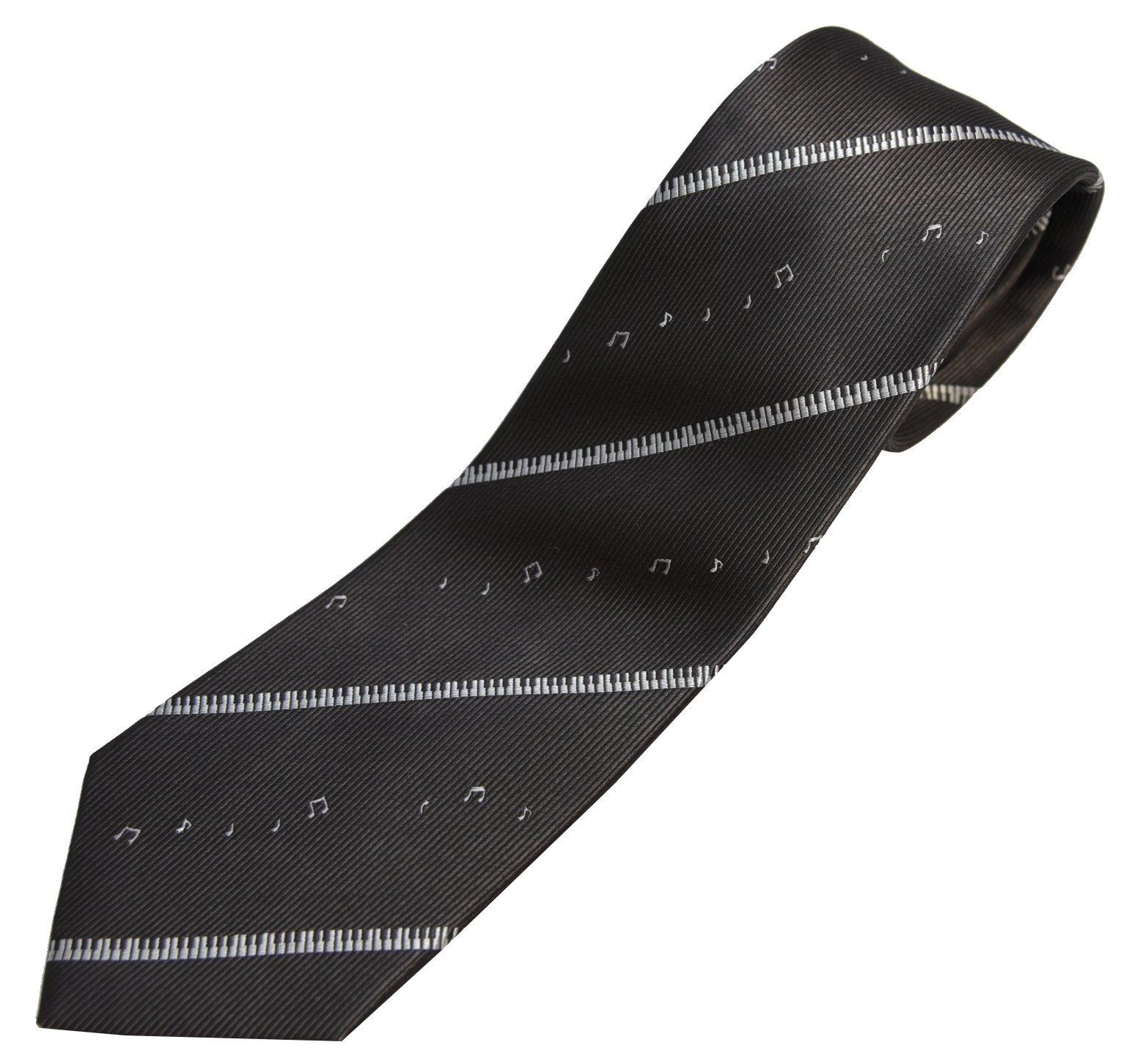 

[DAVINCI] Zero Style Cravat Necktie, 100% Silk, Brand: Da Vinci, Music, Musical Notes, Piano, Keyboard, Instrument, Silk (Charcoal (Musical Note))
