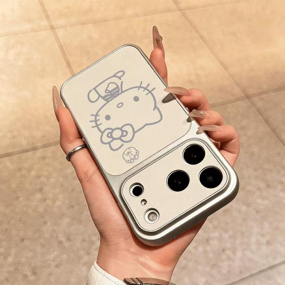 Line Kitty Skin-Like Drop-Proof Case for Apple 17 Pro Max, 16 Pro, 15, 14 Plus, and 13