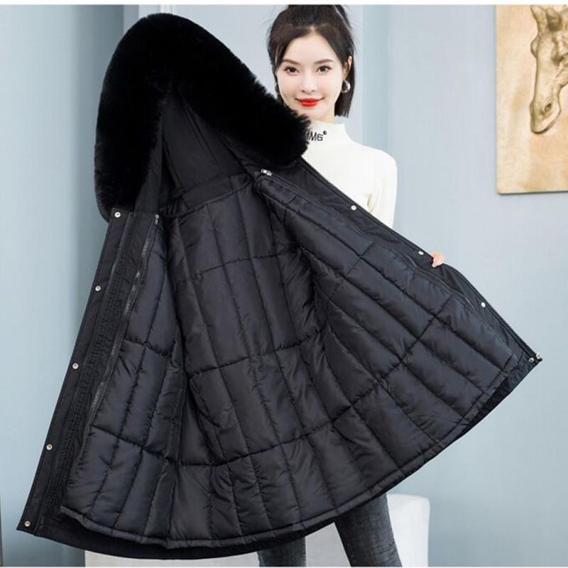 Removable liner, one dress and three wear Parker down jacket for women's new winter explosion, waist and thin coat
