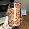 Cartoon Capybara For IPhone 16 15 14 13 12 11 Pro Max X XS MAX Plus Translucent Black Phone Cover