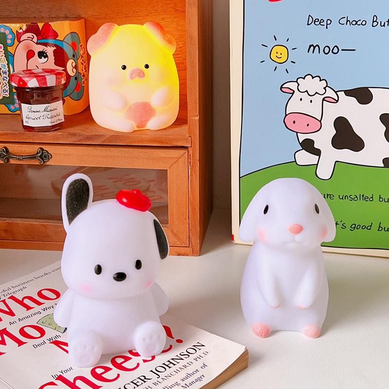 Cartoon Night Light Led Cute Decoration Lamps Moon Bear Dinosaur Girl Kids Children Toys Gifts For Bedroom Bedside Room Lights