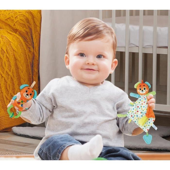 Clementoni - Coffret De Naissance Ourson - Doudou + Hochet + Clés En Plastique Souple À Mordiller