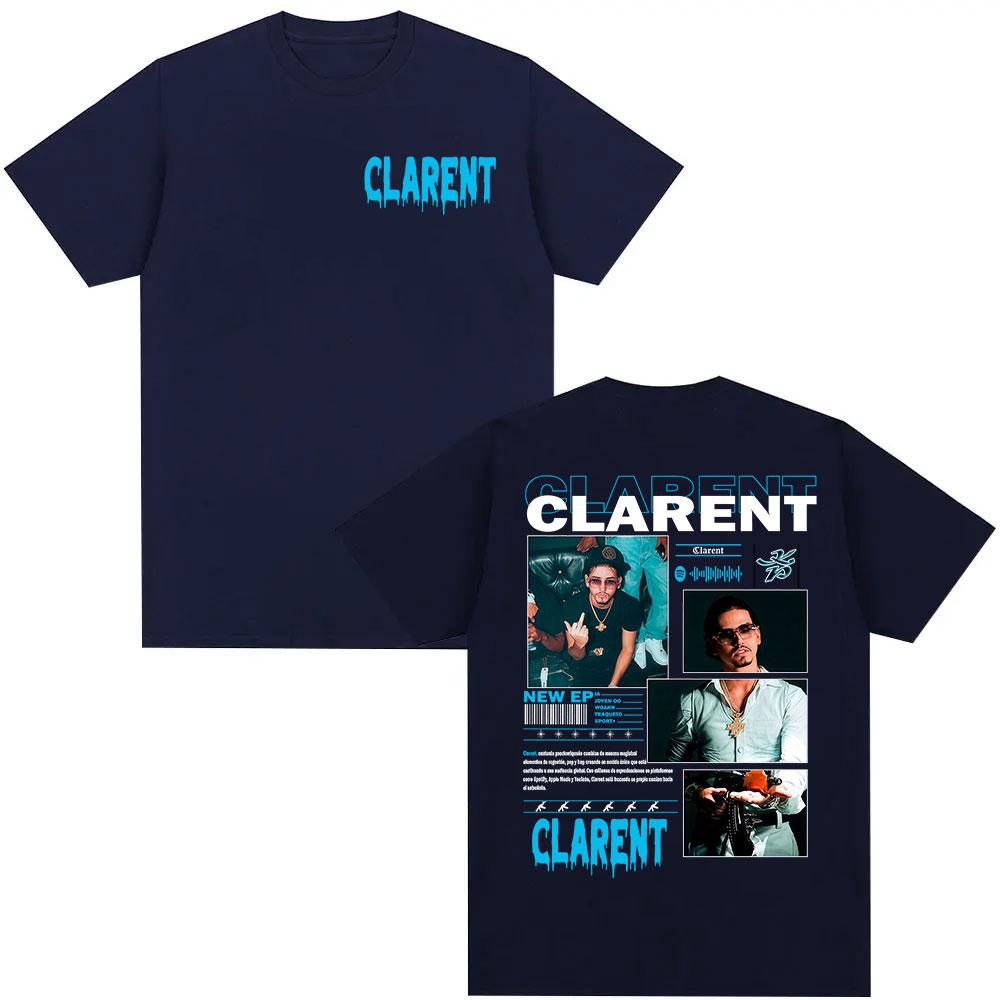Rappeur CLARENT Album Graphic Tshirts Mens Hip Hop Pop Music Short Sleeve T Shirts Casual 100 Cotton TShirt Streetwear