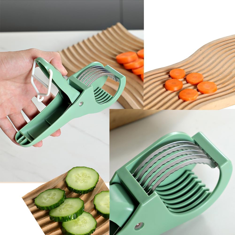 TodyJeyHo Manual Vegetable Cutter Stainless Steel Versatile Compact Easy Clean