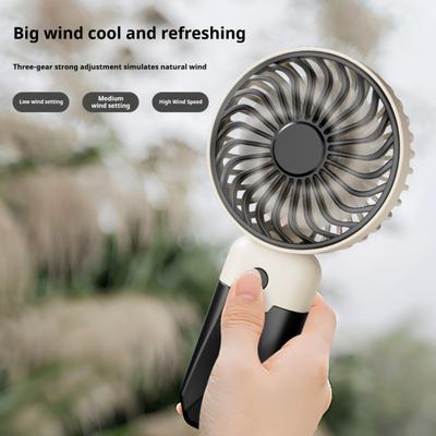 3-Speed Handheld Fan with Phone Holder Quiet USB Rechargeable Mini Personal Desk Fan Portable Travel Outdoor Summer Cooling Fan