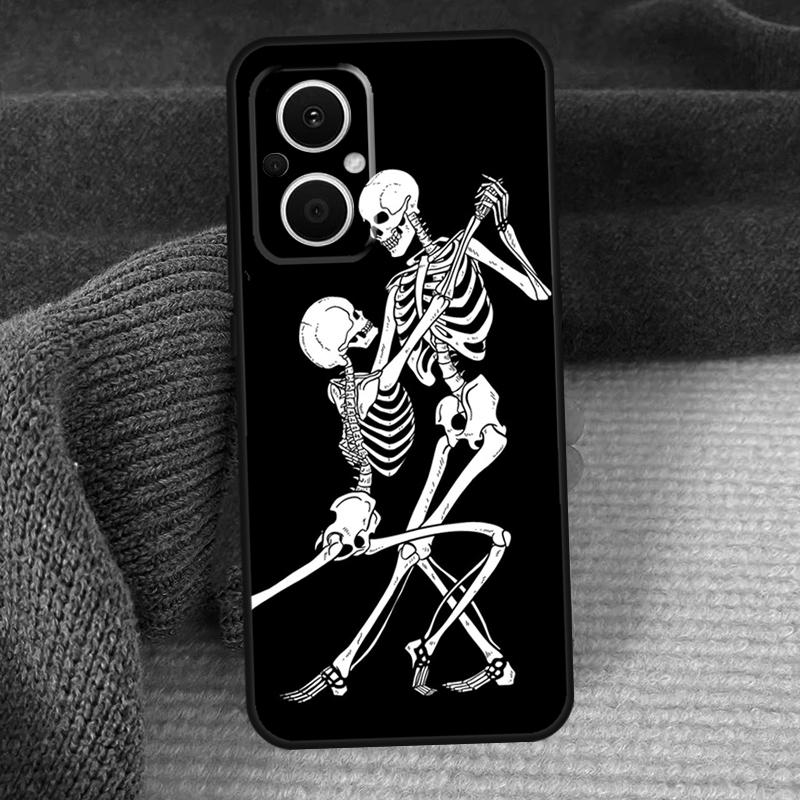 Skeleton Lovers Skull Cover For OPPO Reno 14F 13F 12F 11F 8T 7 8 10 11 12 13 14 Pro OPPO Find X9 X6 X5 X8 Pro Case