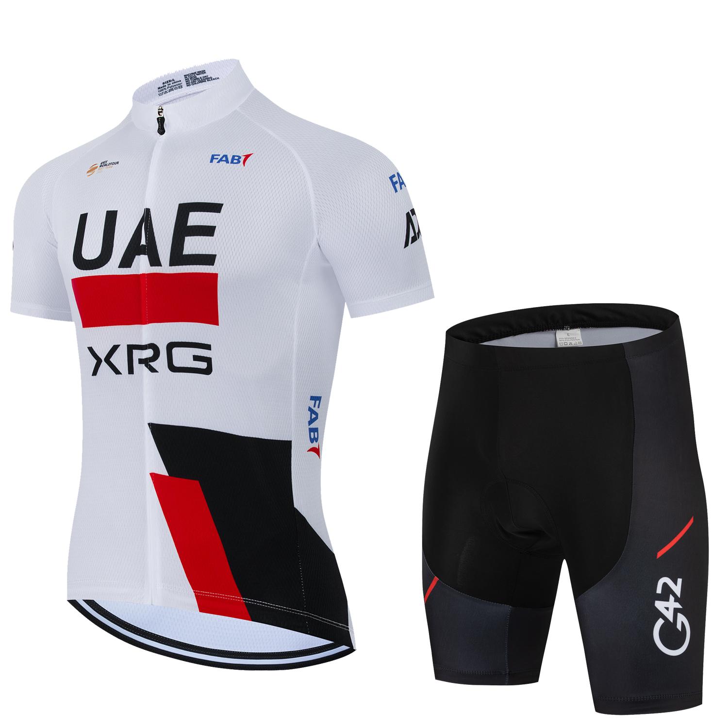 

New UAE Team Cycling 2026 Jersey Set Men Short Sleeve Cycling Clothing Road Bike Shirts Suit Bicycle Bib Shorts MTB Ropa Maillot Asian size - S