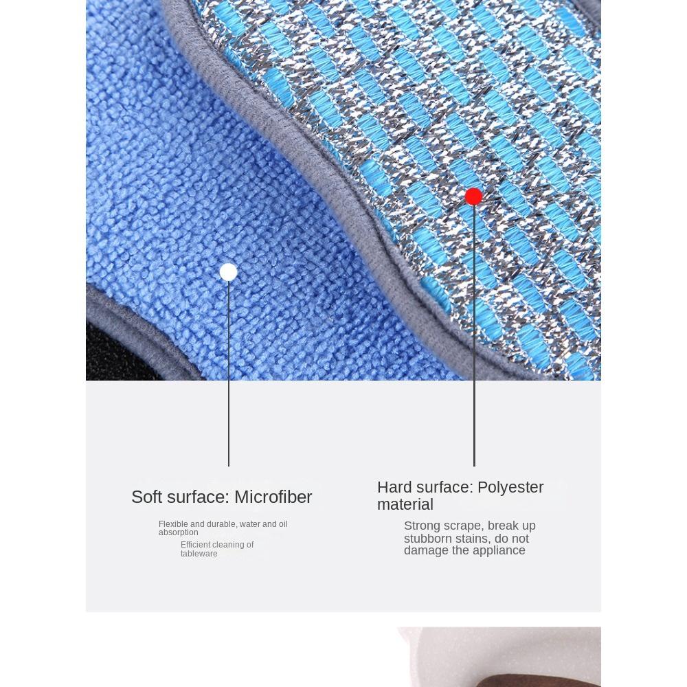 Simple Dishwashing Sponge Cloth, Kitchen Non Greasy Brush, Pot Artifact, Household Double-sided Magic Eraser